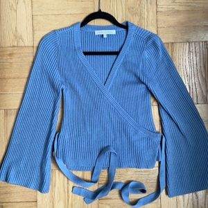 Cupcakes and Cashmere Light Blue V Neck Sweater - Brand New, Never Worn!